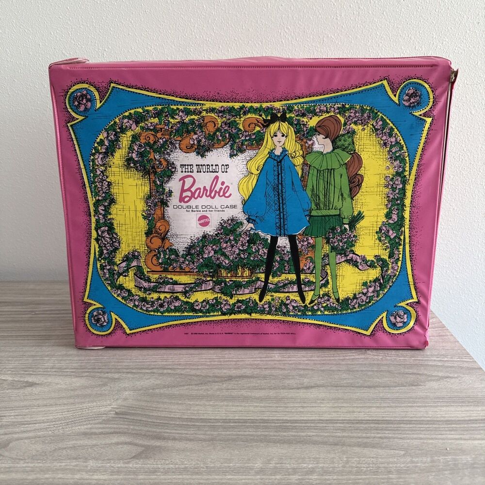 Vintage‎ World Of Barbie Double Doll Case 1968, Lipstick Pink